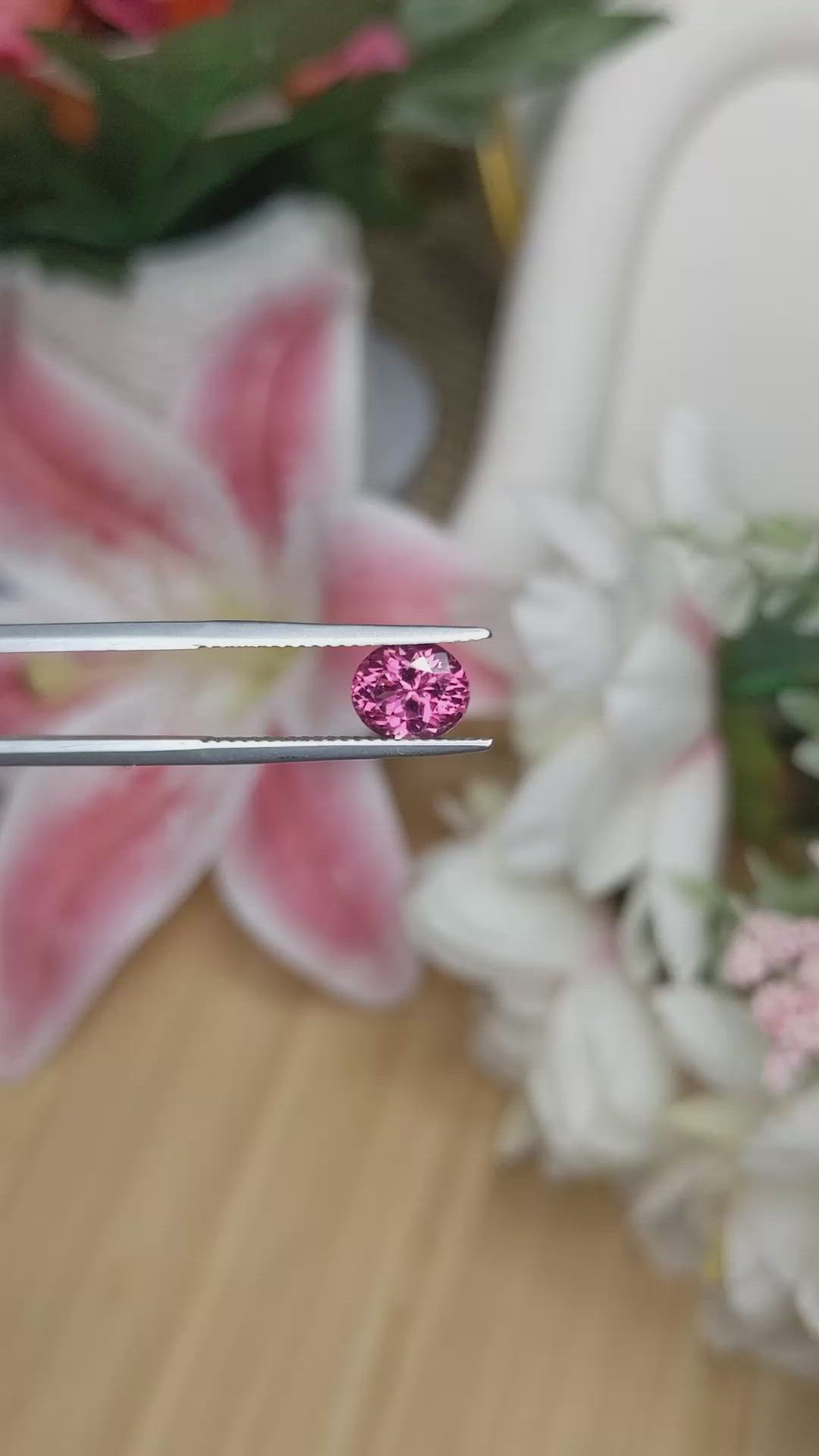 1.64 Ct. Pink Spinel from Ceylon (Sri Lanka) Size Video