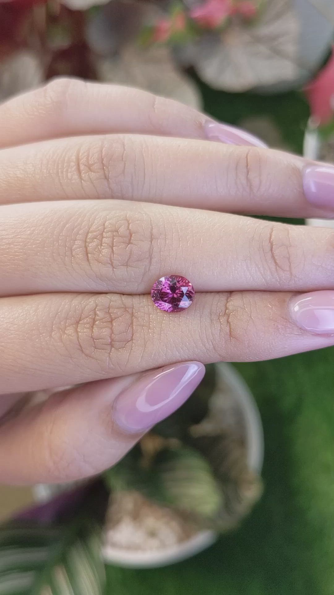 1.64 Ct. Pink Spinel from Ceylon (Sri Lanka) Size Video
