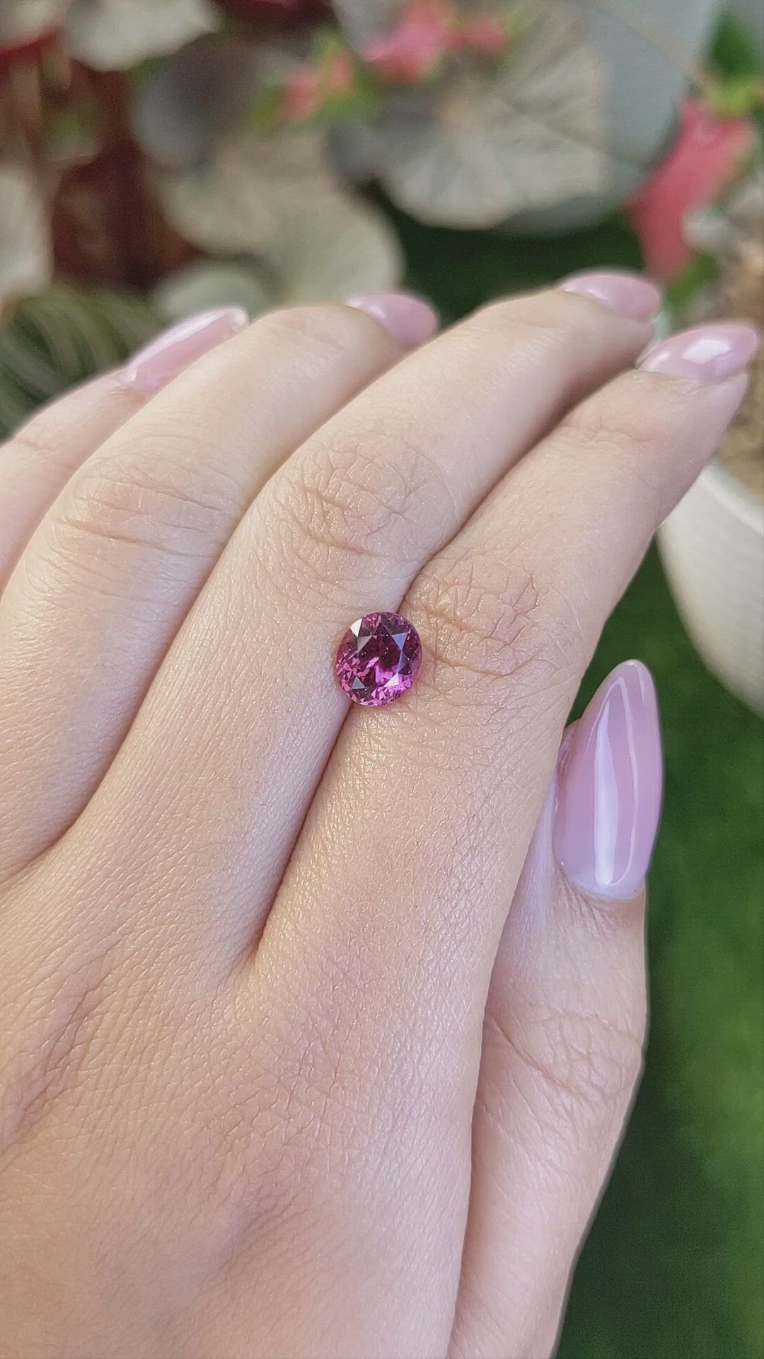 1.64 Ct. Pink Spinel from Ceylon (Sri Lanka) Size Video