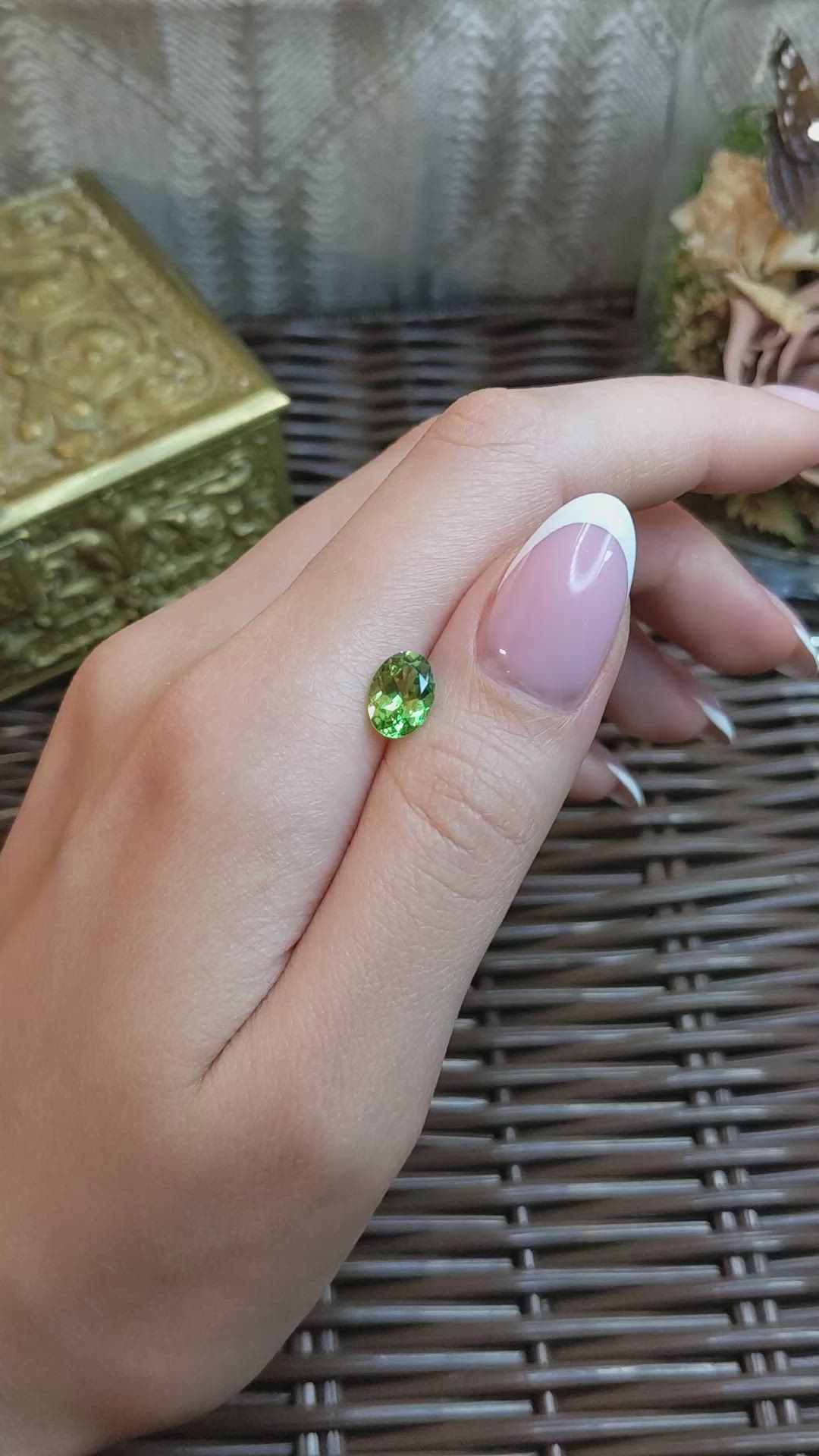 1.98 Ct. Tsavorite Garnet from East Africa Size Video