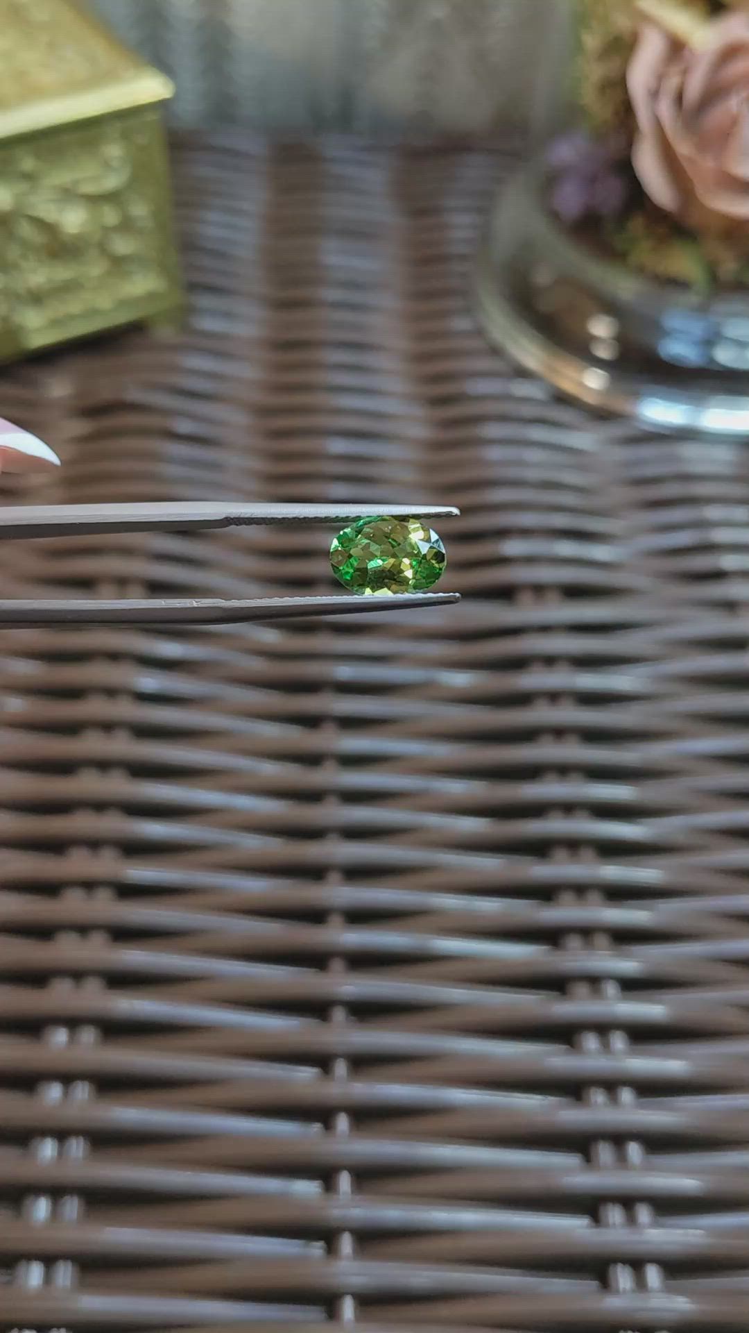 1.98 Ct. Tsavorite Garnet from East Africa Size Video