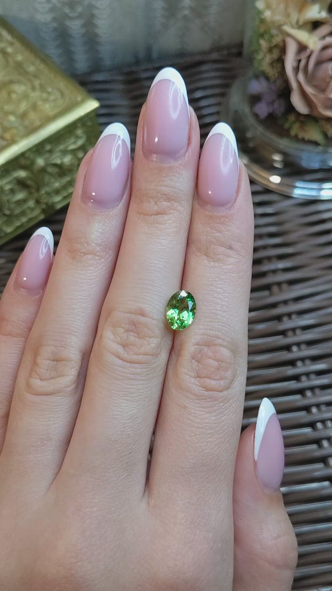 1.98 Ct. Tsavorite Garnet from East Africa Size Video