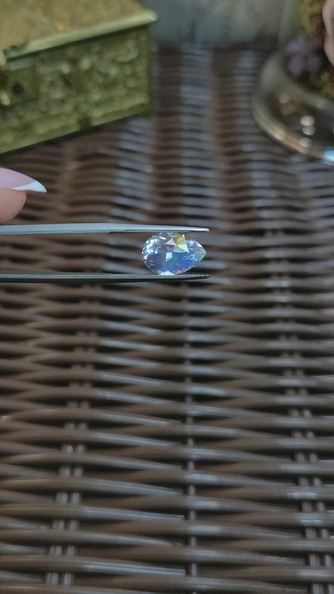 2.73 Ct. Rainbow Moonstone from Madagascar Size Video