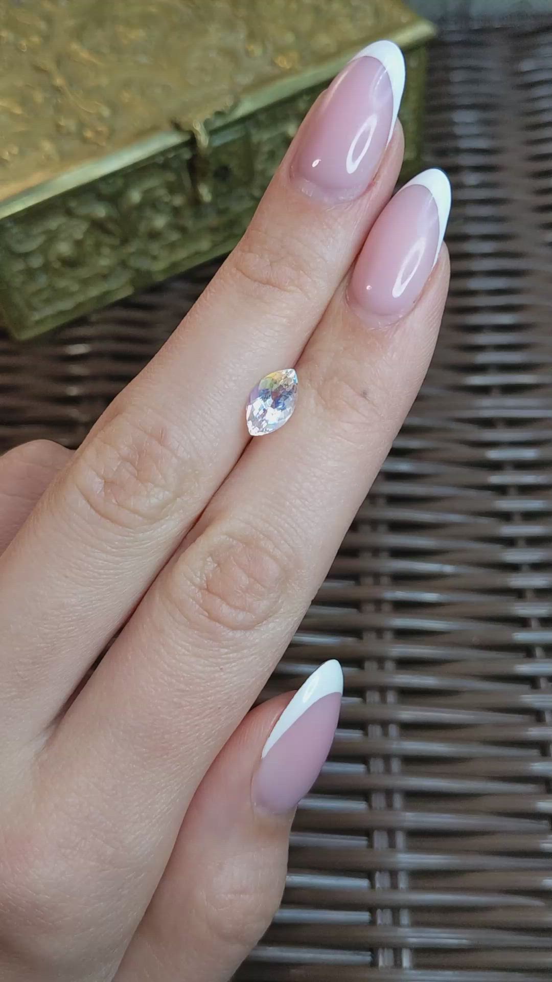 1.35 Ct. Rainbow Moonstone from Madagascar Size Video