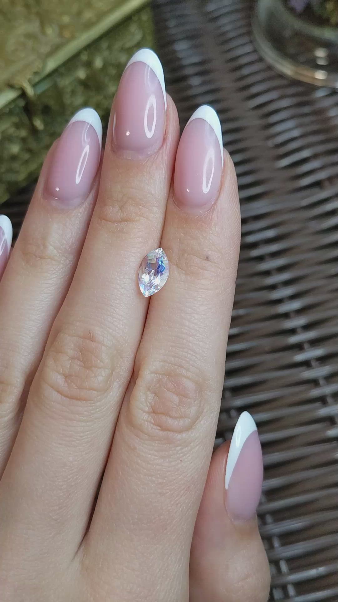 1.35 Ct. Rainbow Moonstone from Madagascar Size Video