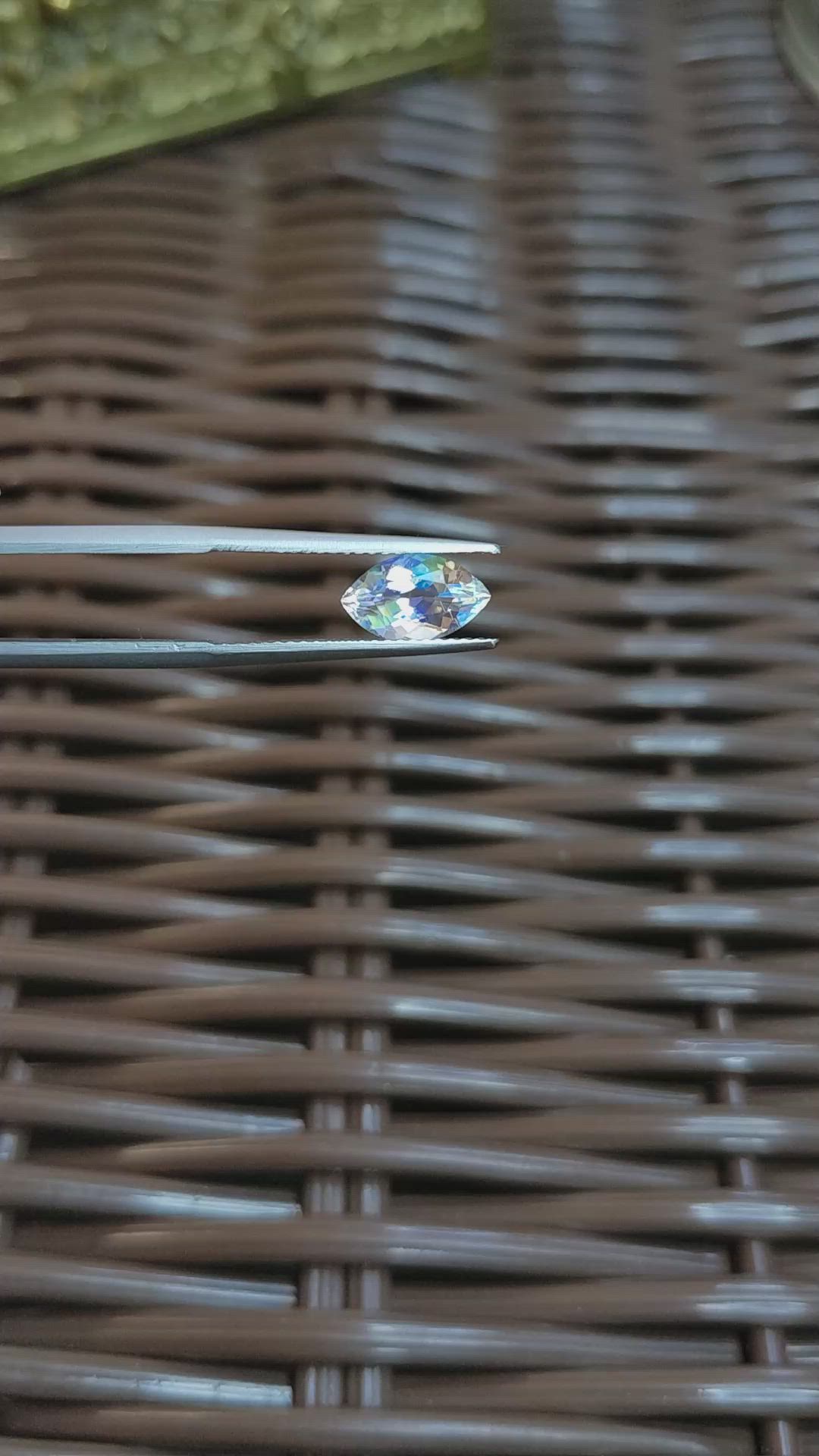 1.35 Ct. Rainbow Moonstone from Madagascar Size Video