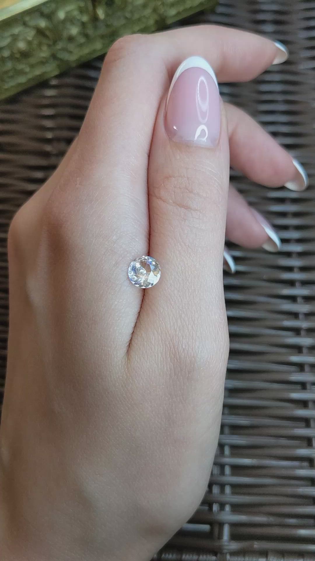 1.25 Ct. Rainbow Moonstone from Madagascar Size Video