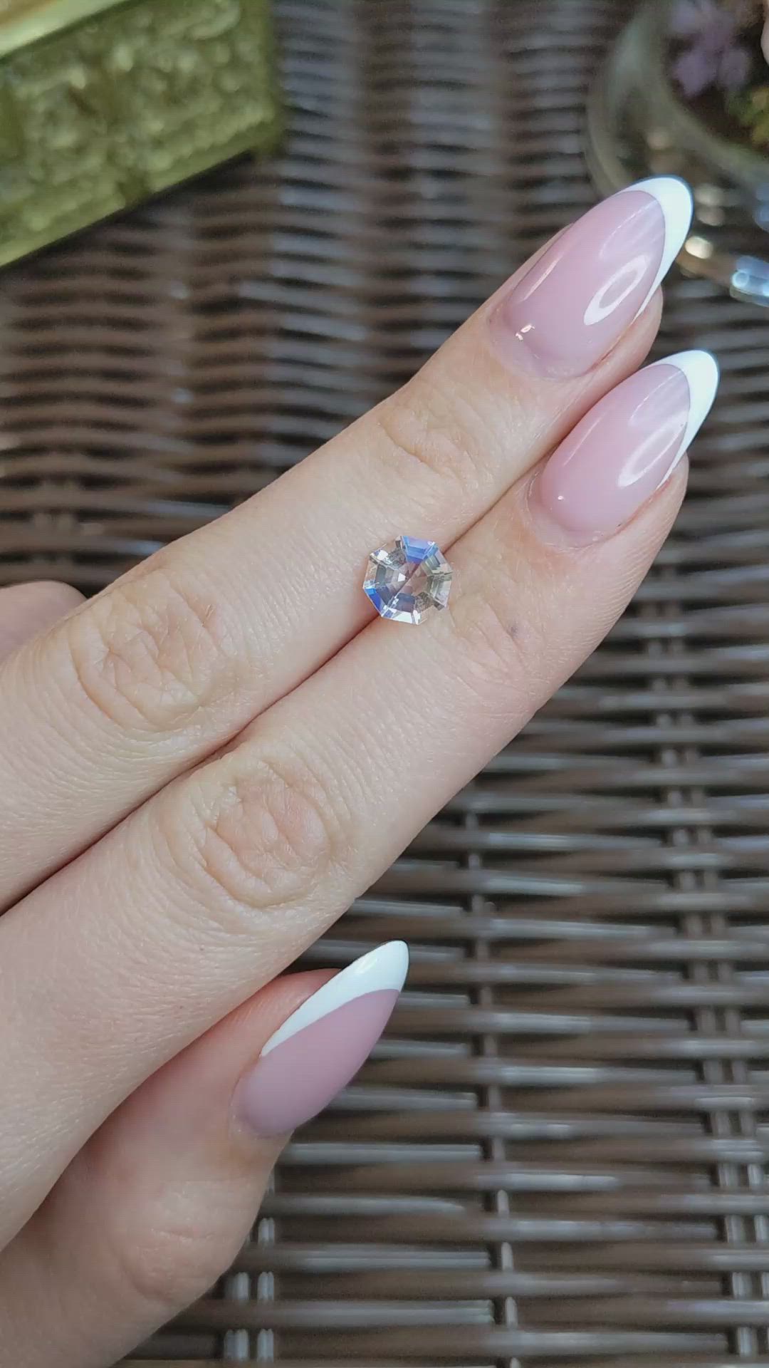 1.33 Ct. Rainbow Moonstone from Madagascar Size Video