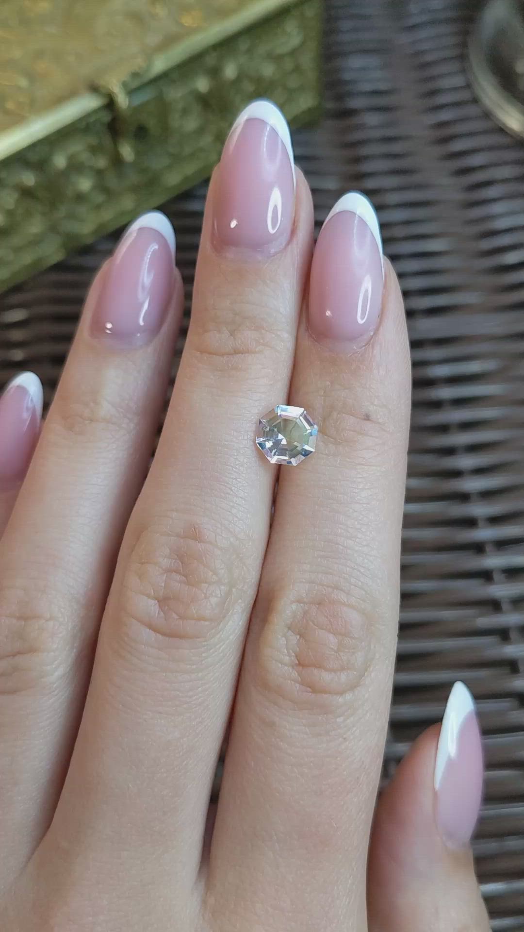 1.33 Ct. Rainbow Moonstone from Madagascar Size Video