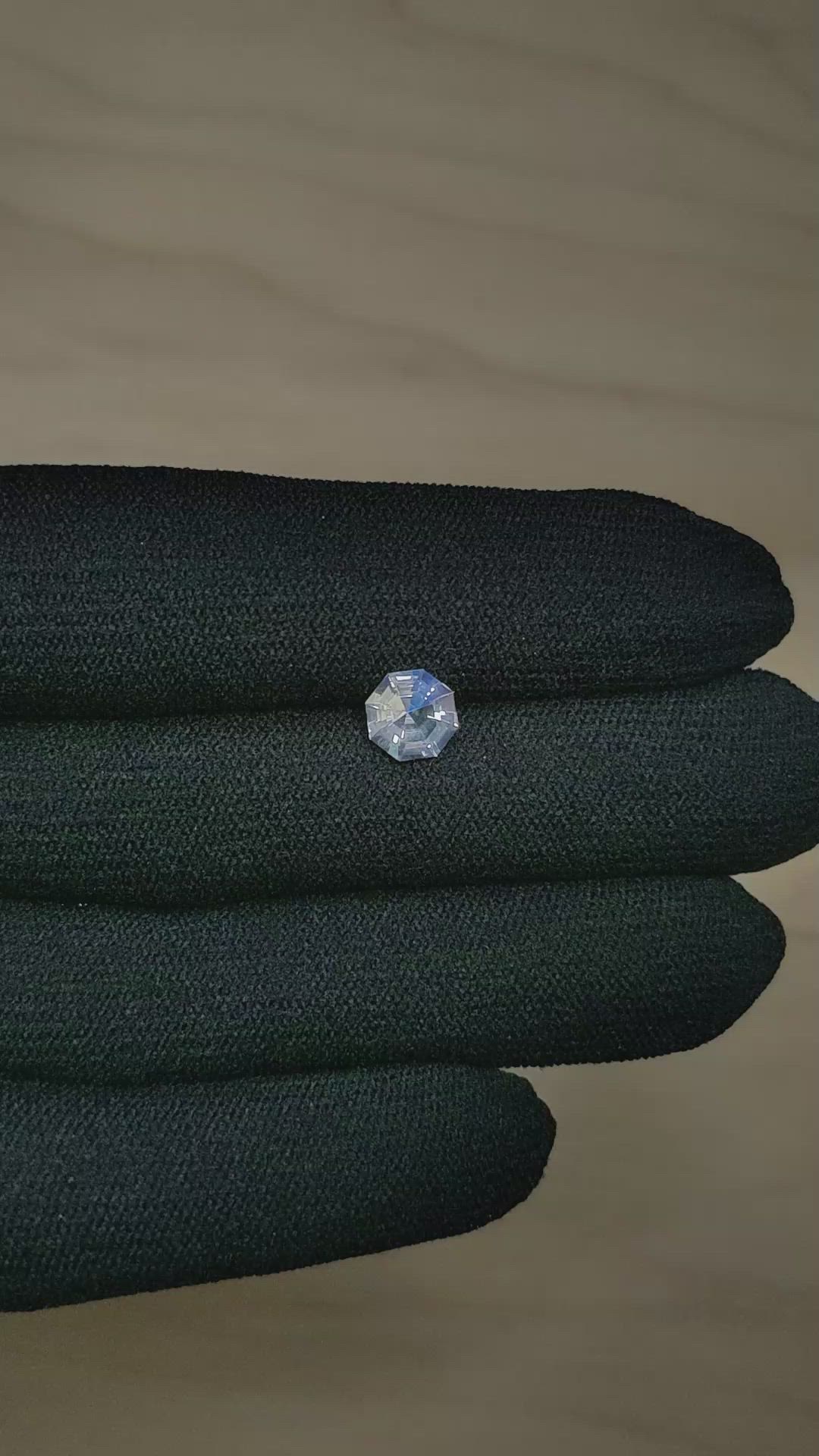 1.33 Ct. Rainbow Moonstone from Madagascar Size Video