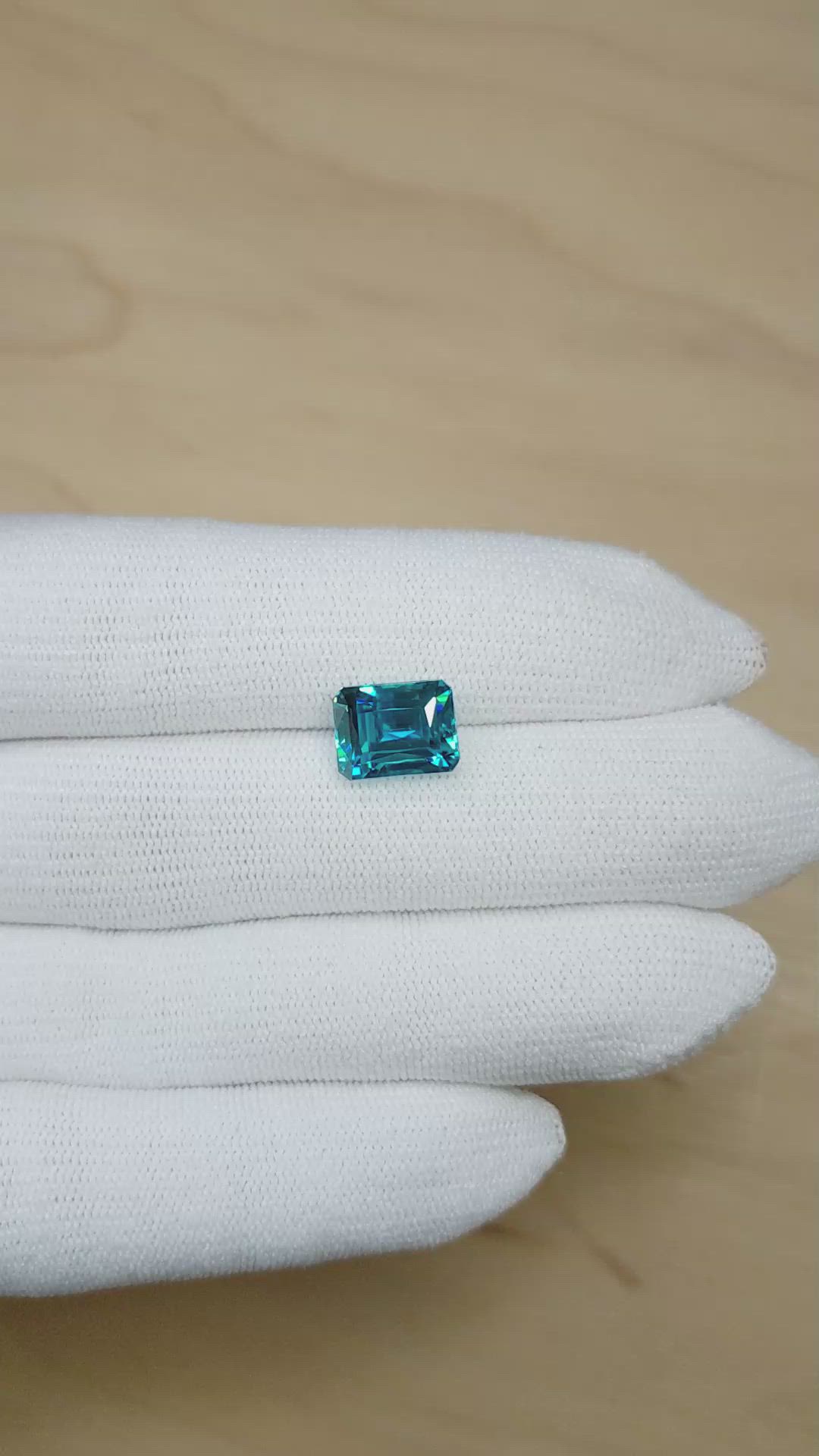 7.17 Ct. Blue Zircon from Cambodia Size Video