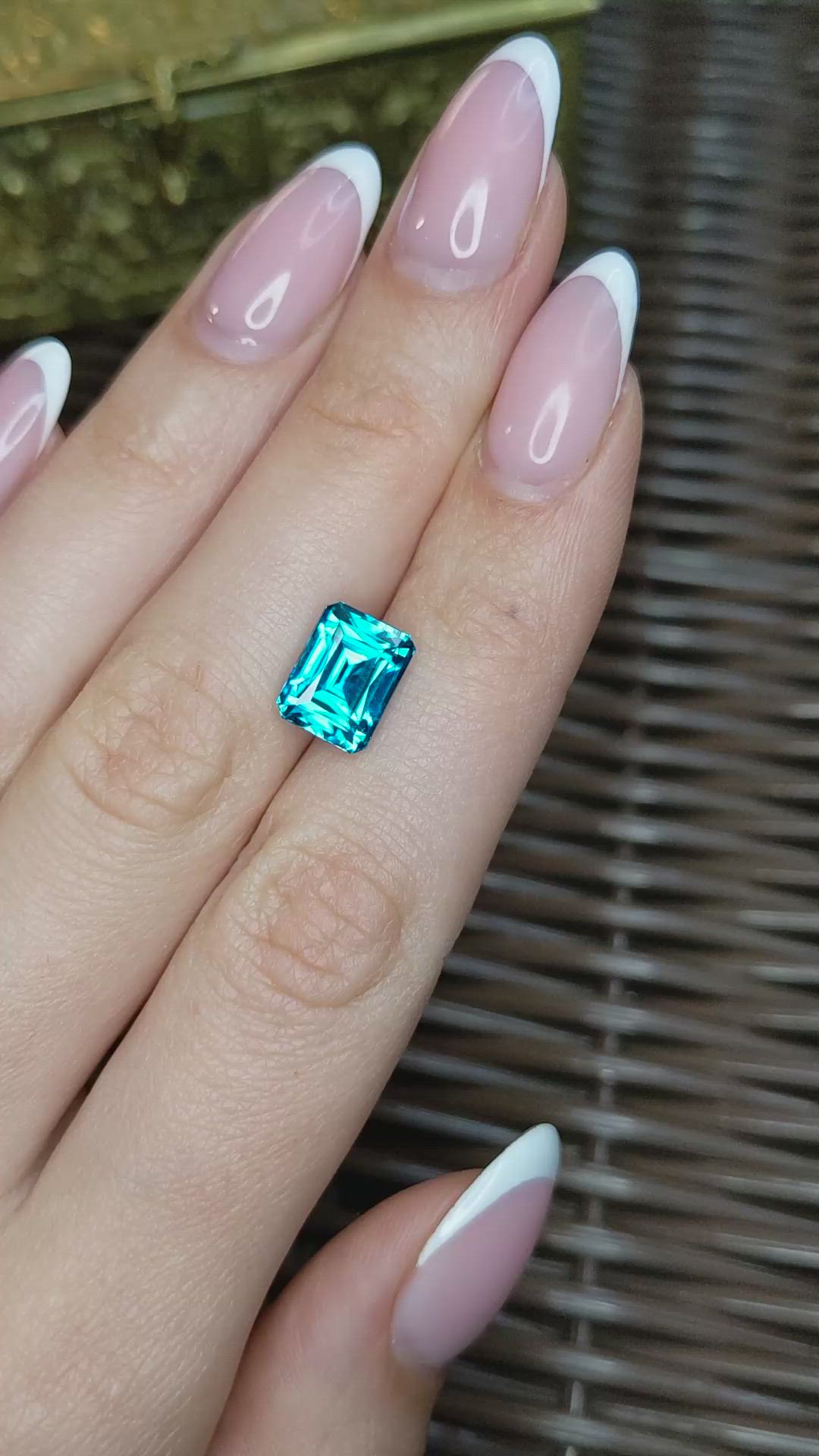 7.17 Ct. Blue Zircon from Cambodia Size Video
