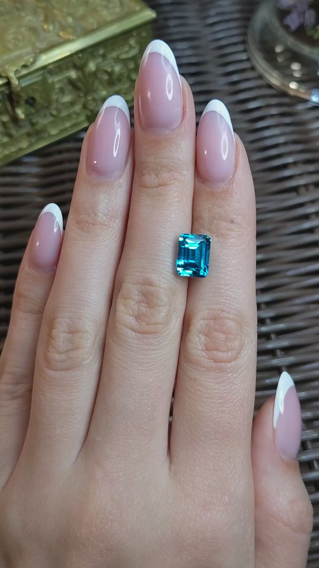7.17 Ct. Blue Zircon from Cambodia Size Video