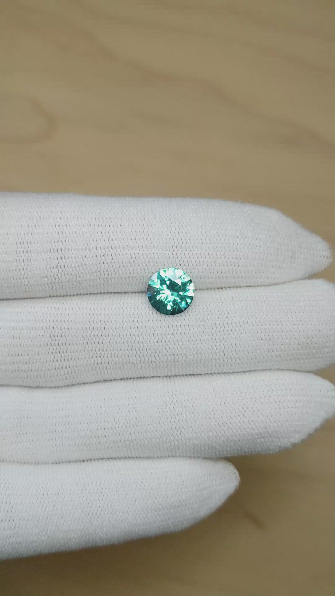2.85 Ct. Greenish Blue Zircon from Cambodia Size Video