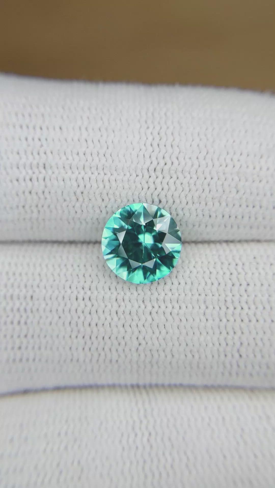 2.85 Ct. Greenish Blue Zircon from Cambodia Size Video