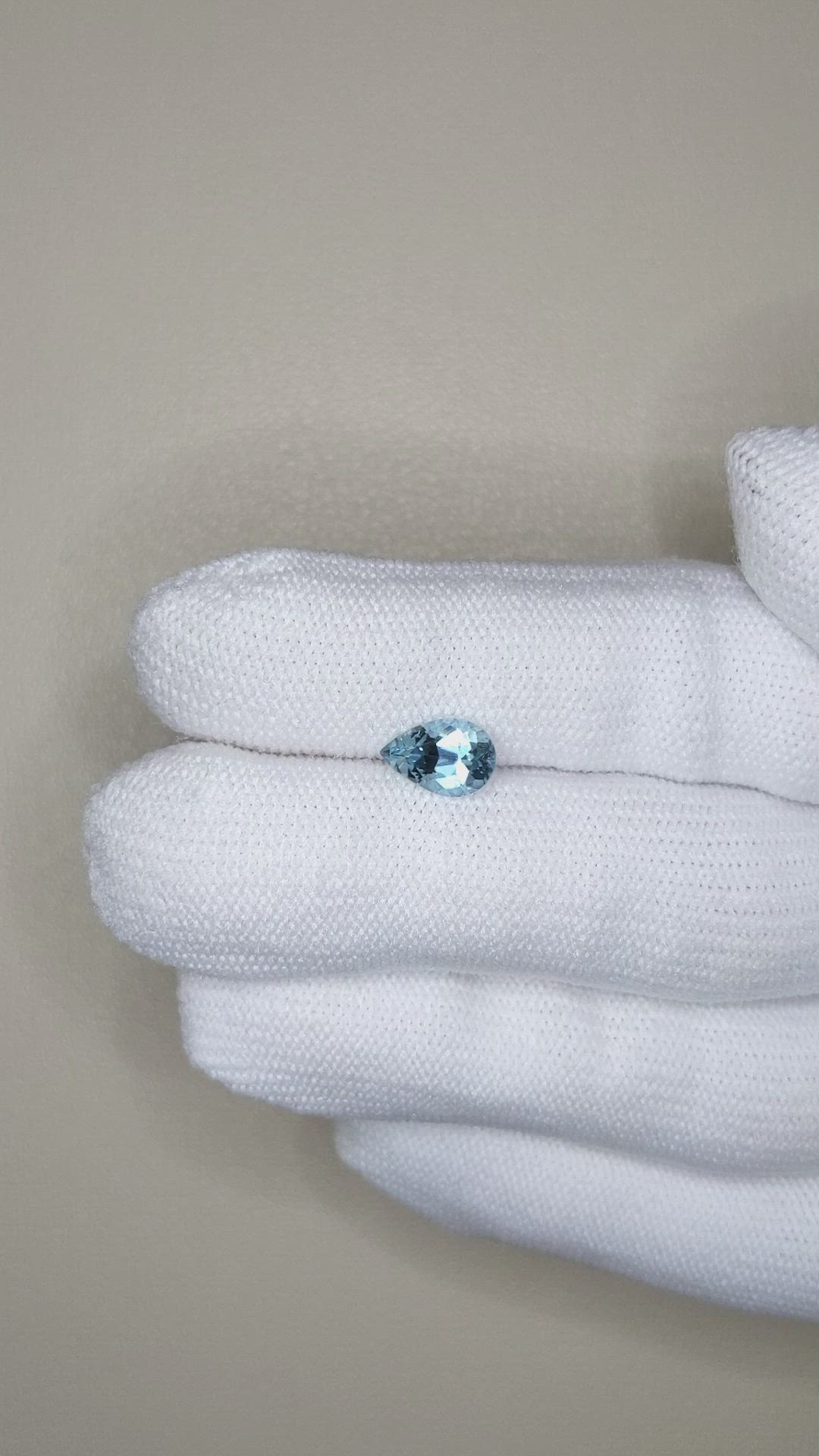 1.02 Ct. Blue Aquamarine from Mozambique Size Video