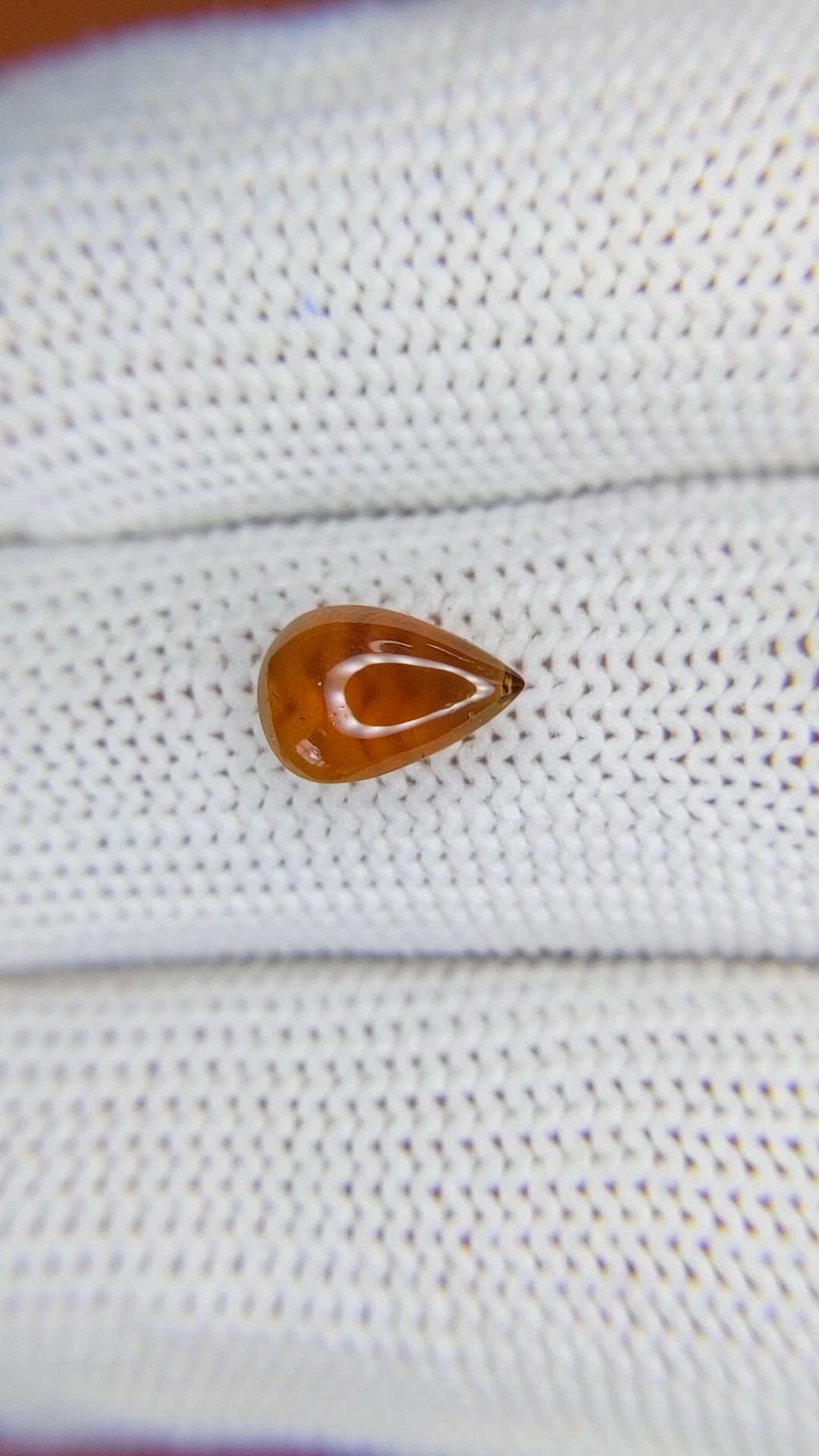 1.63 Ct. Orange Cabochon Hessonite Garnet from Madagascar Size Video