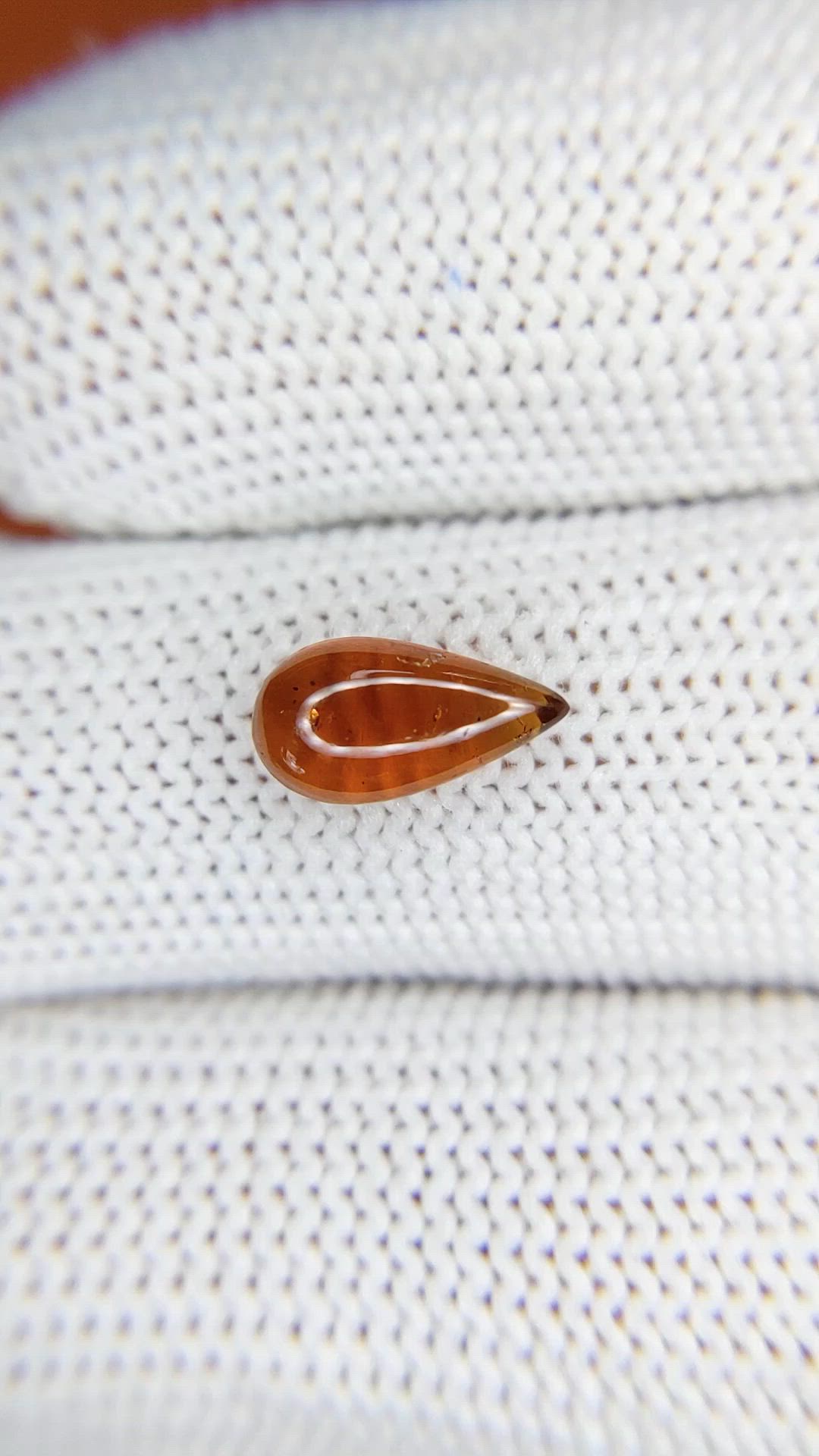 1.58 Ct. Orange Cabochon Hessonite Garnet from Madagascar Size Video