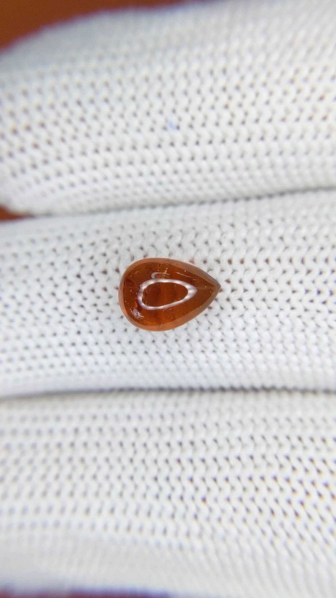 1.89 Ct. Orange Cabochon Hessonite Garnet from Madagascar Size Video