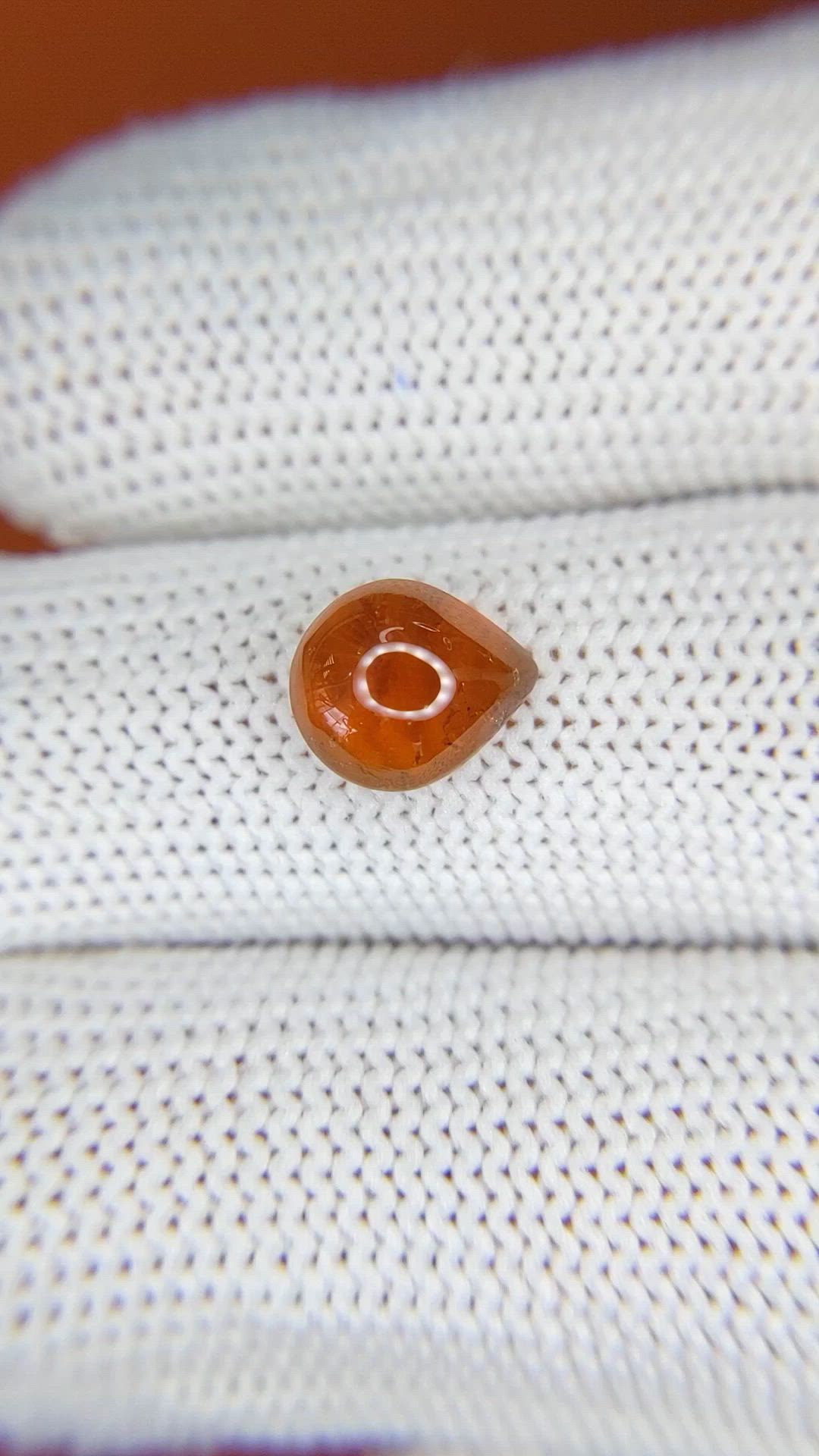 2.48 Ct. Orange Cabochon Hessonite Garnet from Madagascar Size Video
