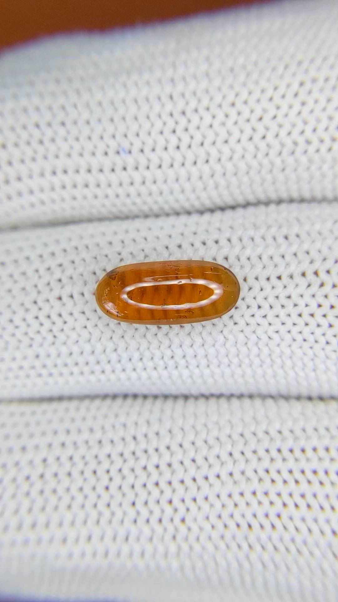 2.14 Ct. Orange Cabochon Hessonite Garnet from Madagascar Size Video
