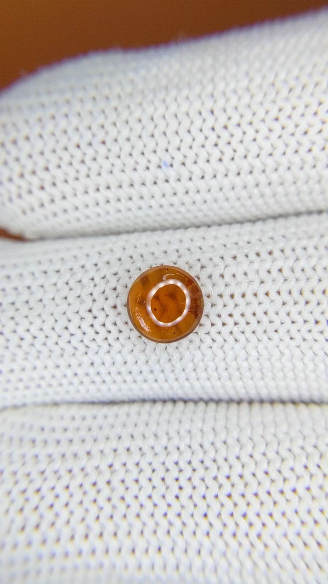 1.23 Ct. Orange Cabochon Hessonite Garnet from Madagascar Size Video