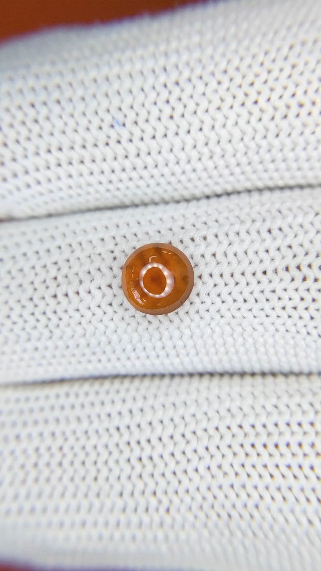 1.11 Ct. Orange Cabochon Hessonite Garnet from Madagascar Size Video