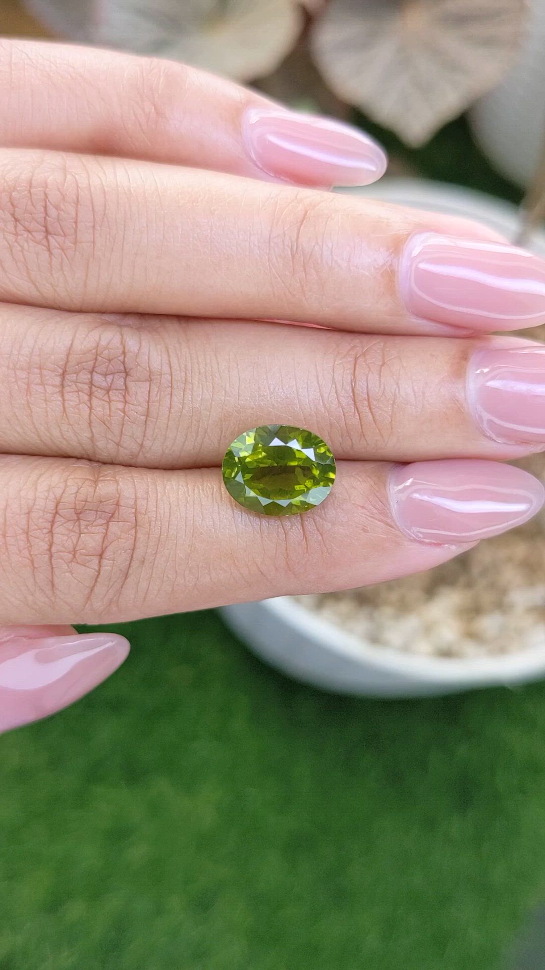4.72 Ct. Yellowish Green Peridot from Pakistan Size Video