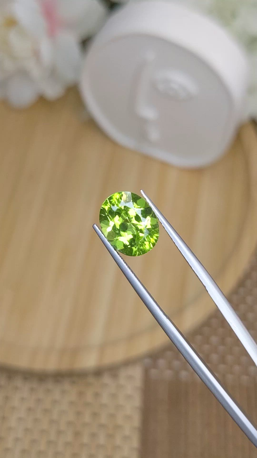 4.56 Ct. Yellowish Green Peridot from Pakistan Size Video