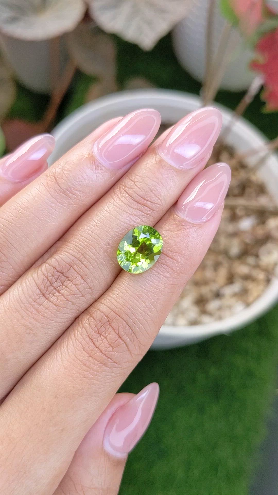 4.56 Ct. Yellowish Green Peridot from Pakistan Size Video