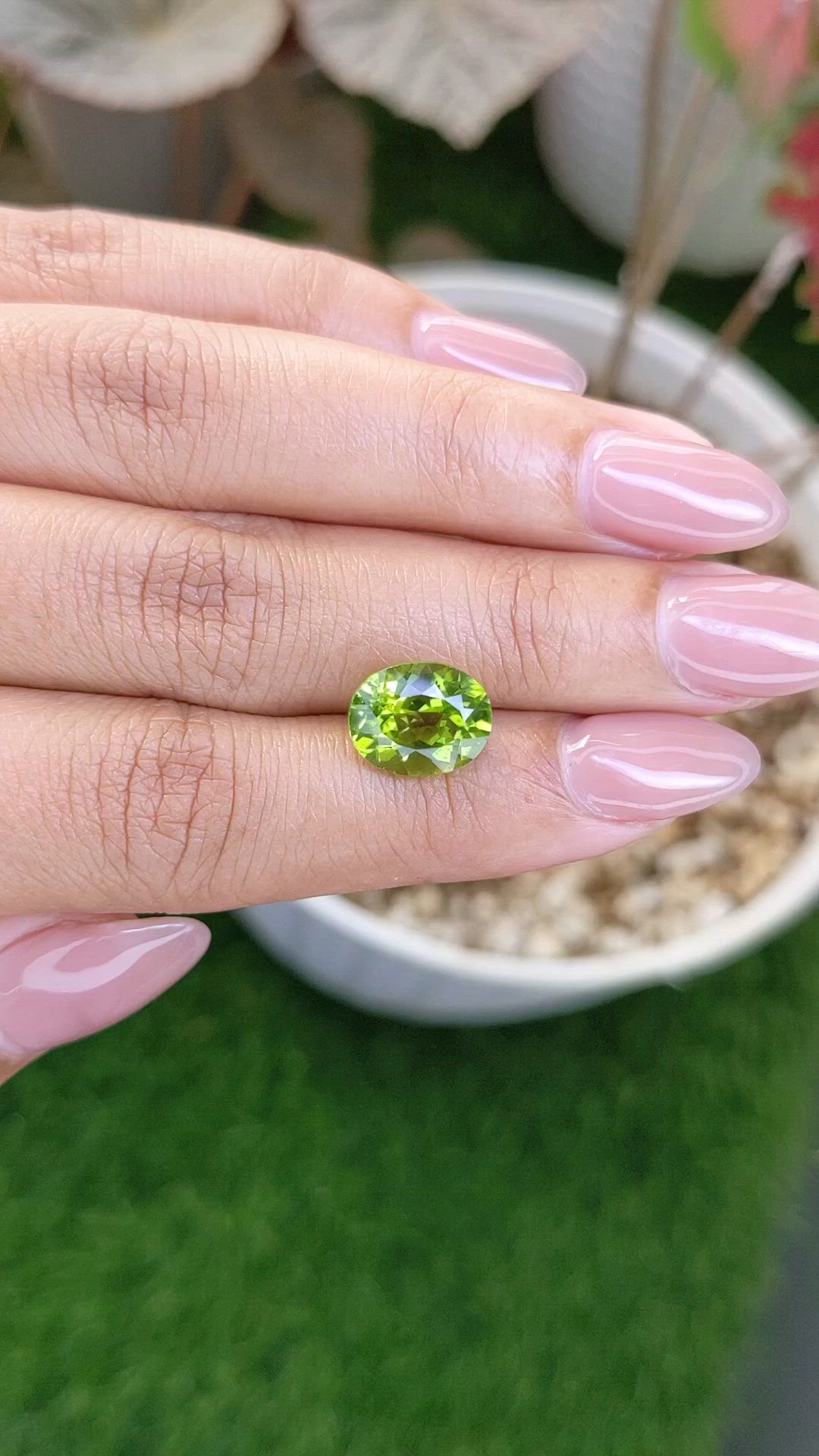 4.56 Ct. Yellowish Green Peridot from Pakistan Size Video
