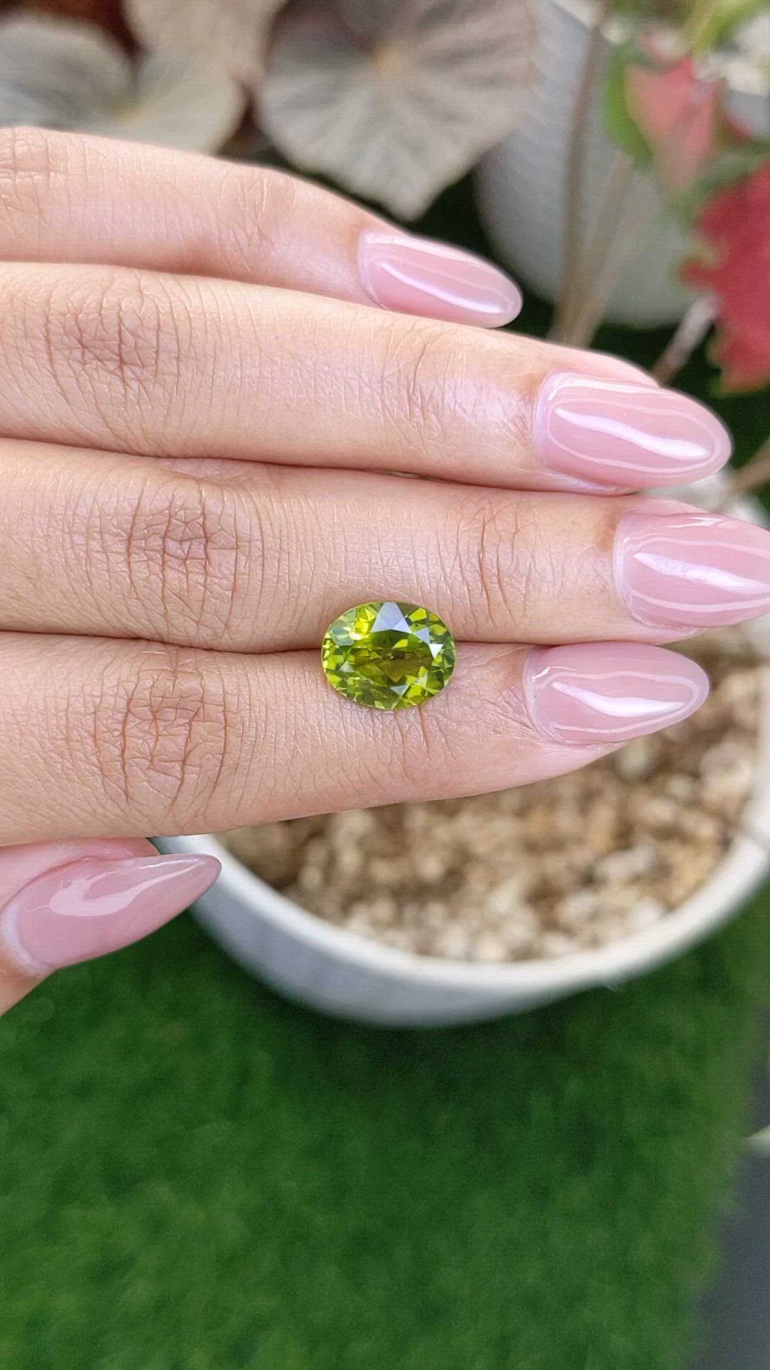 4.10 Ct. Yellowish Green Peridot from Pakistan Size Video