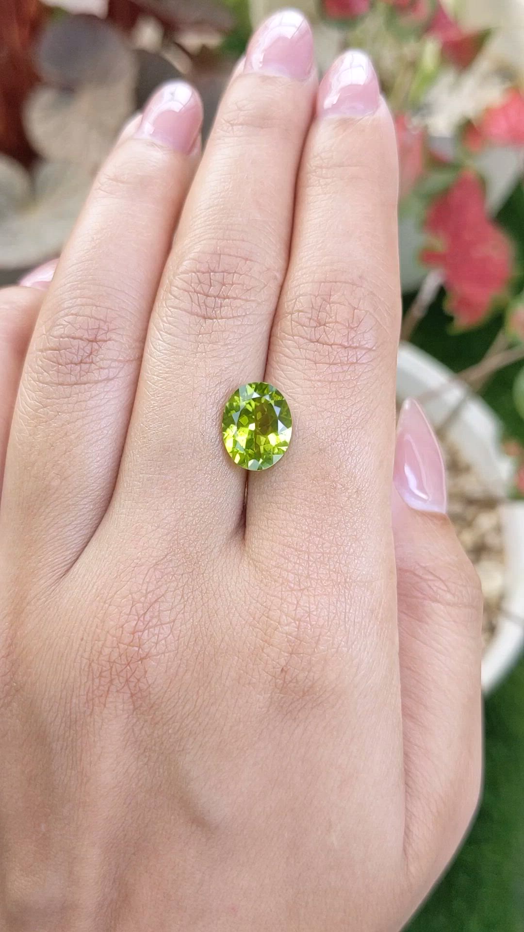 3.32 Ct. Yellowish Green Peridot from Pakistan Size Video