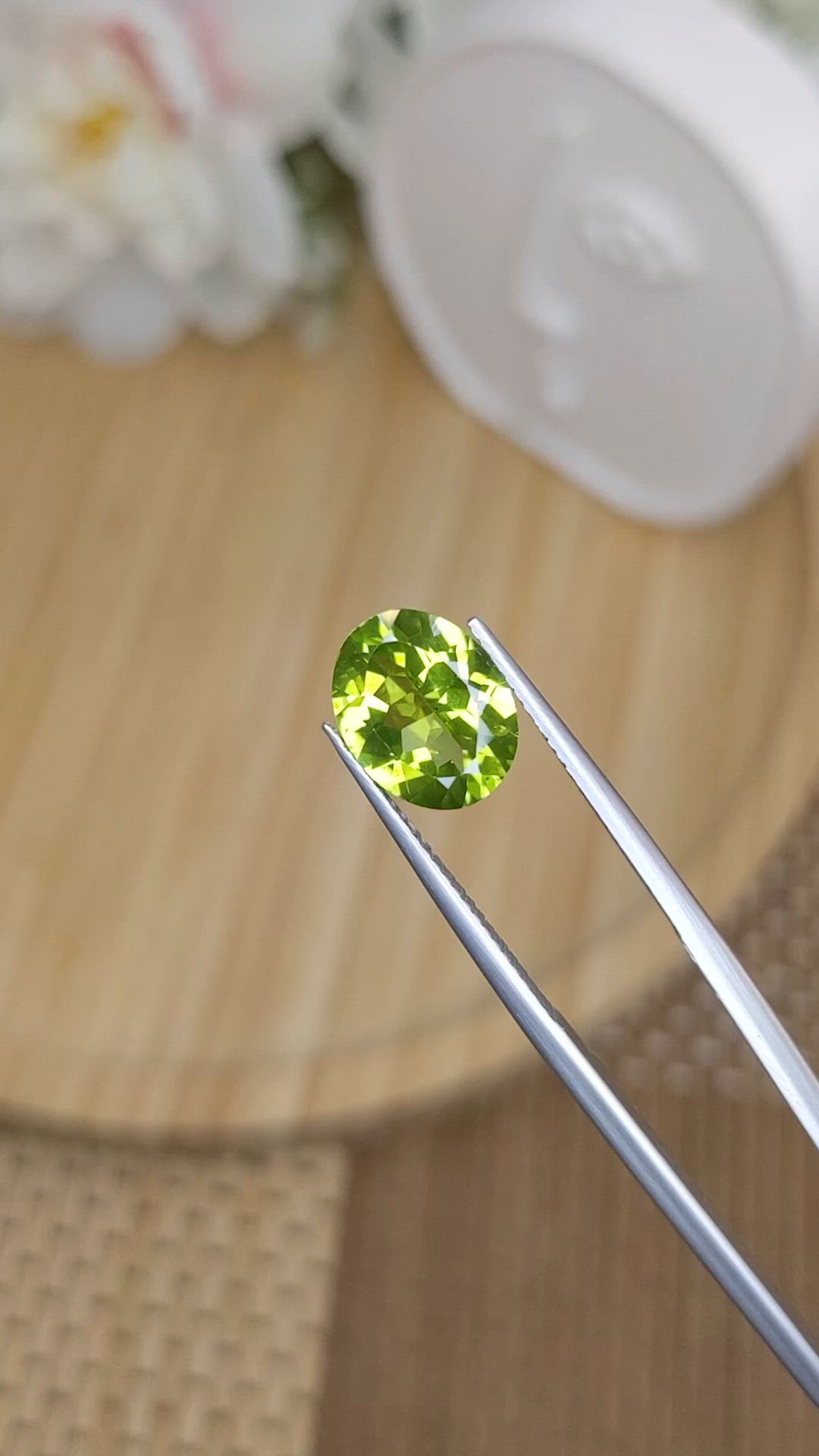 3.32 Ct. Yellowish Green Peridot from Pakistan Size Video