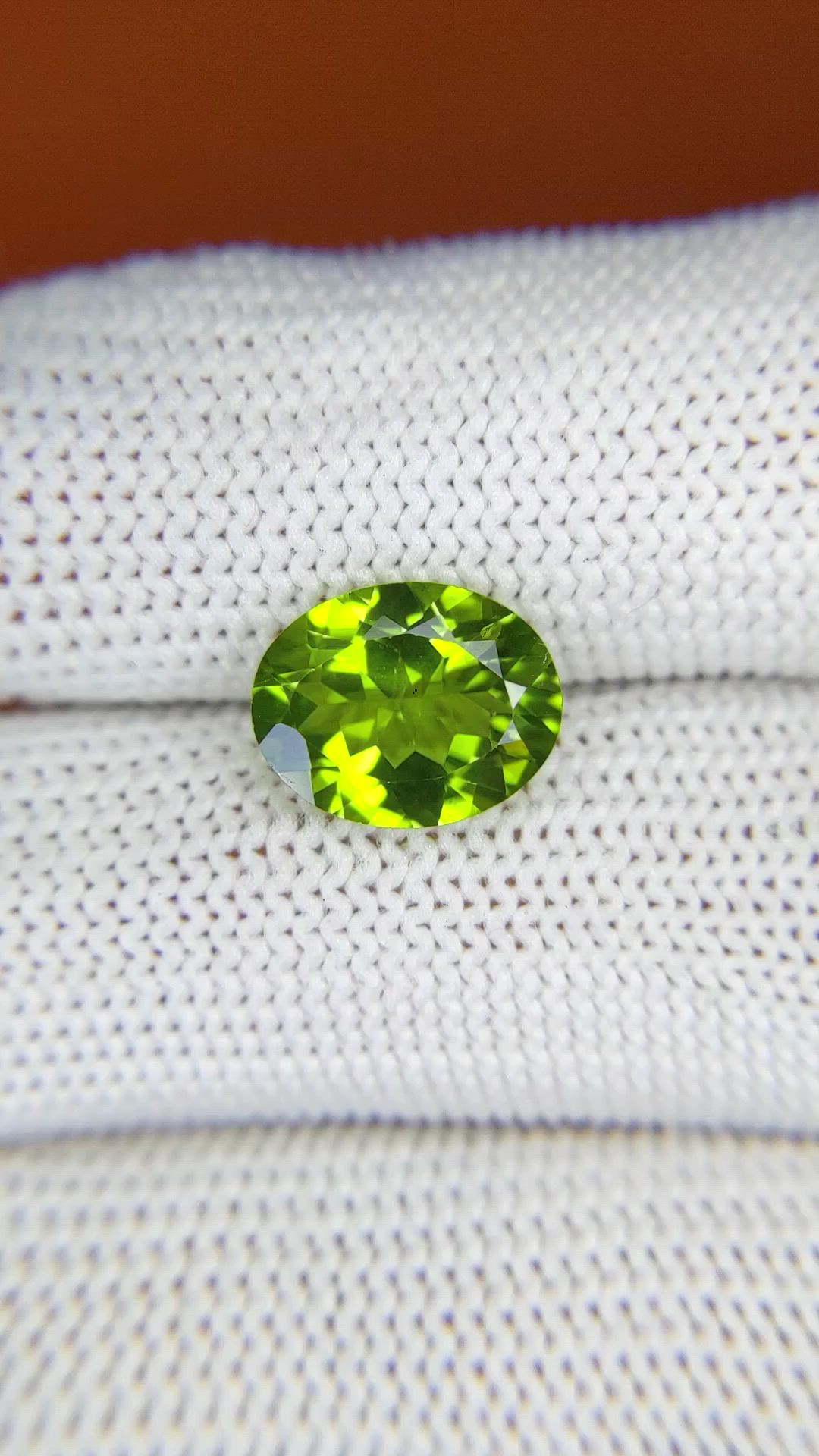 3.32 Ct. Yellowish Green Peridot from Pakistan Size Video
