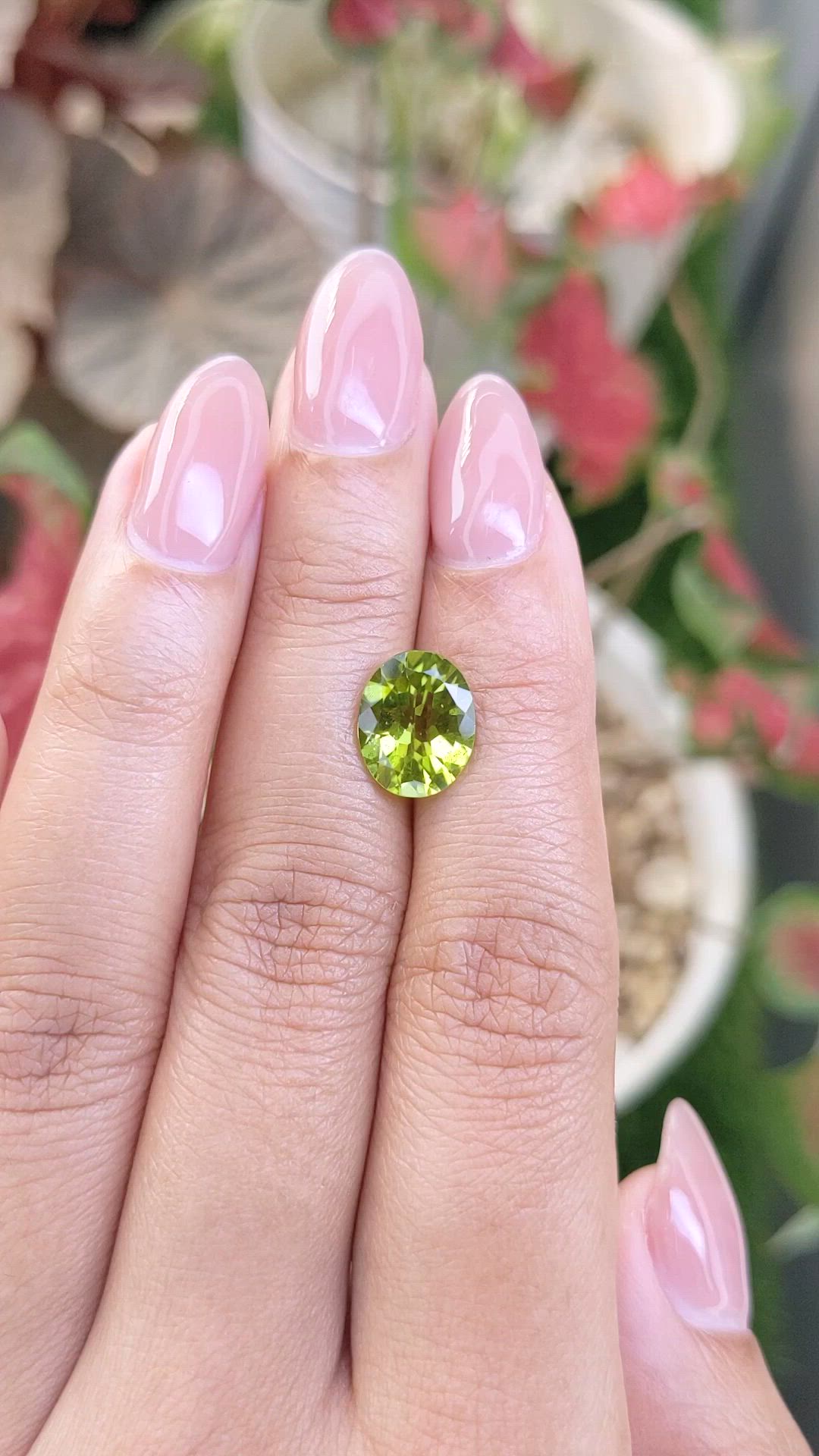 3.26 Ct. Yellowish Green Peridot from Pakistan Size Video