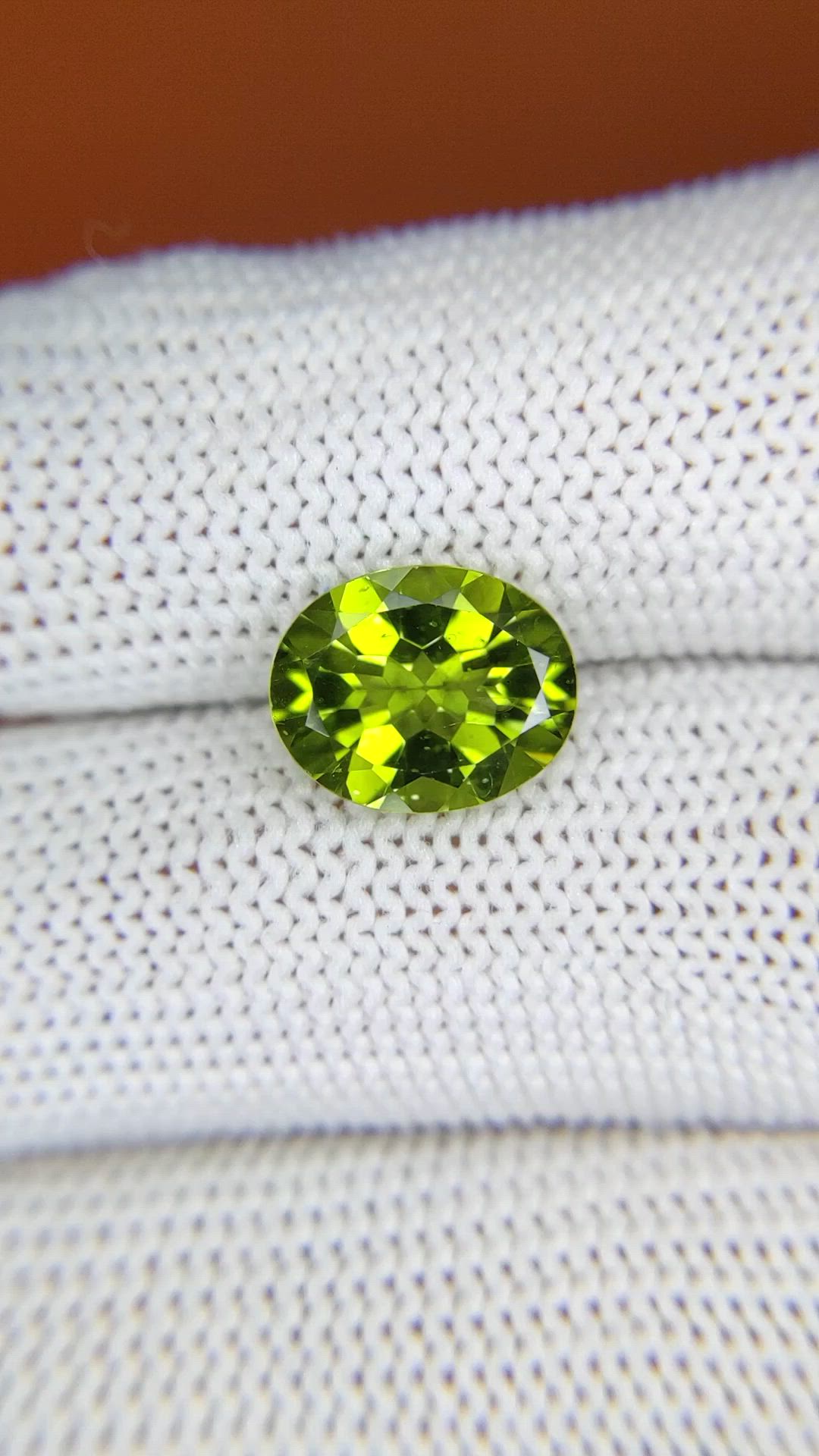 3.26 Ct. Yellowish Green Peridot from Pakistan Size Video