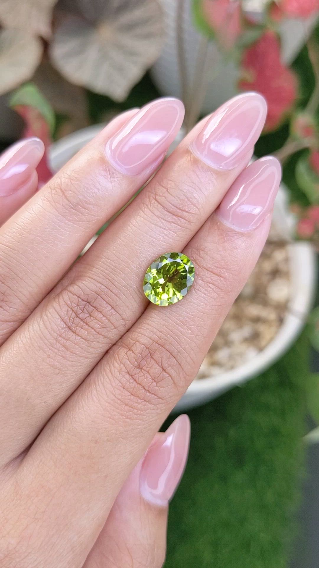 3.26 Ct. Yellowish Green Peridot from Pakistan Size Video