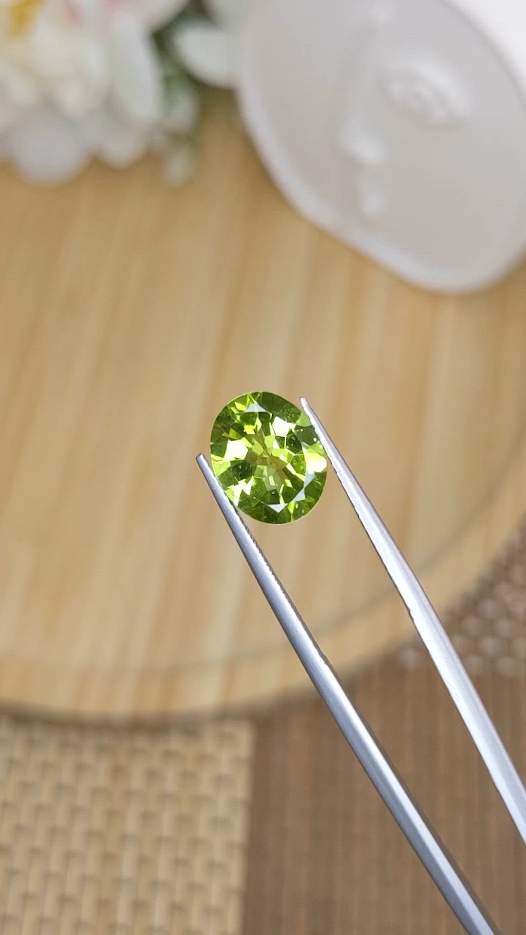 3.26 Ct. Yellowish Green Peridot from Pakistan Size Video