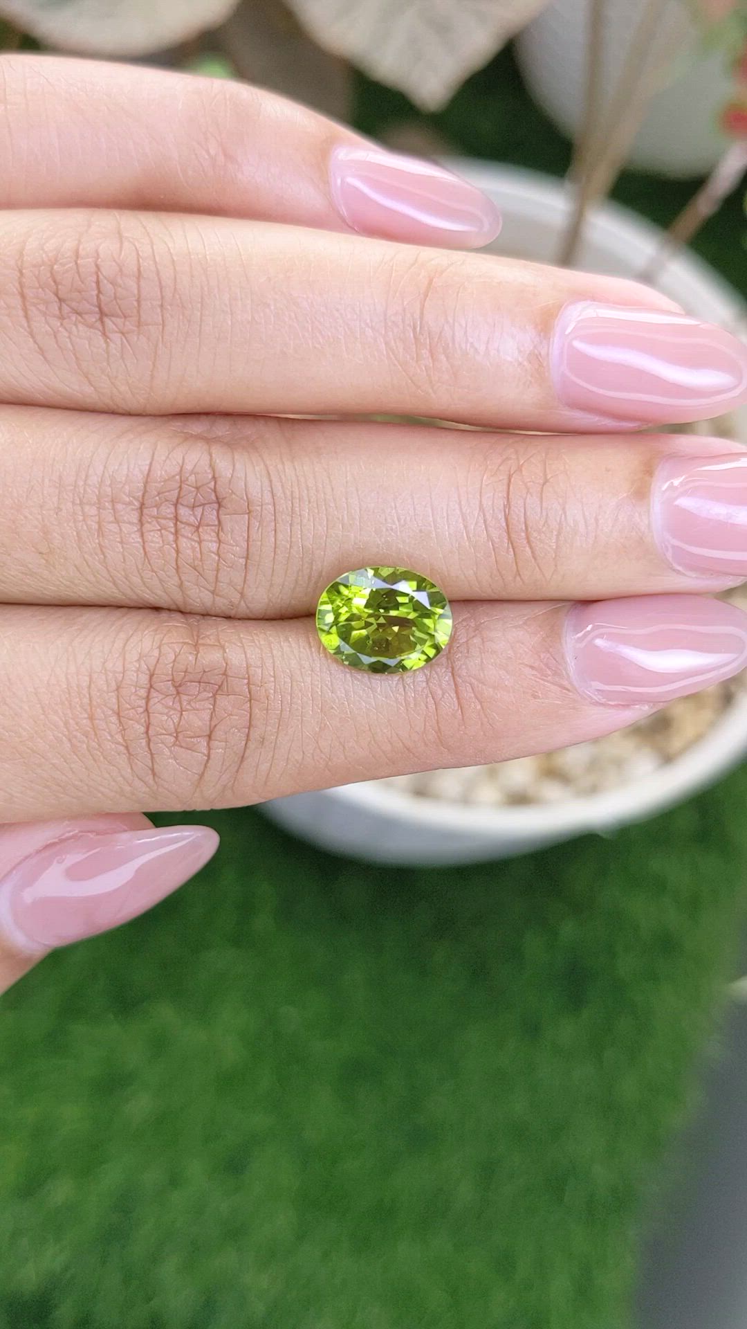 3.26 Ct. Yellowish Green Peridot from Pakistan Size Video