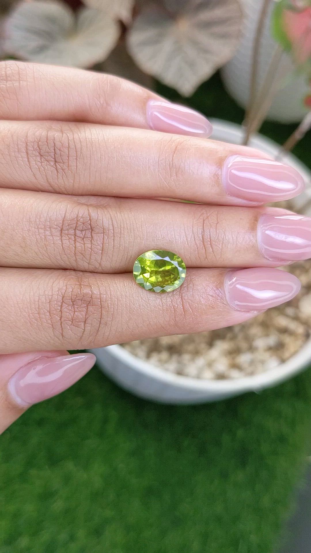2.98 Ct. Yellowish Green Peridot from Pakistan Size Video