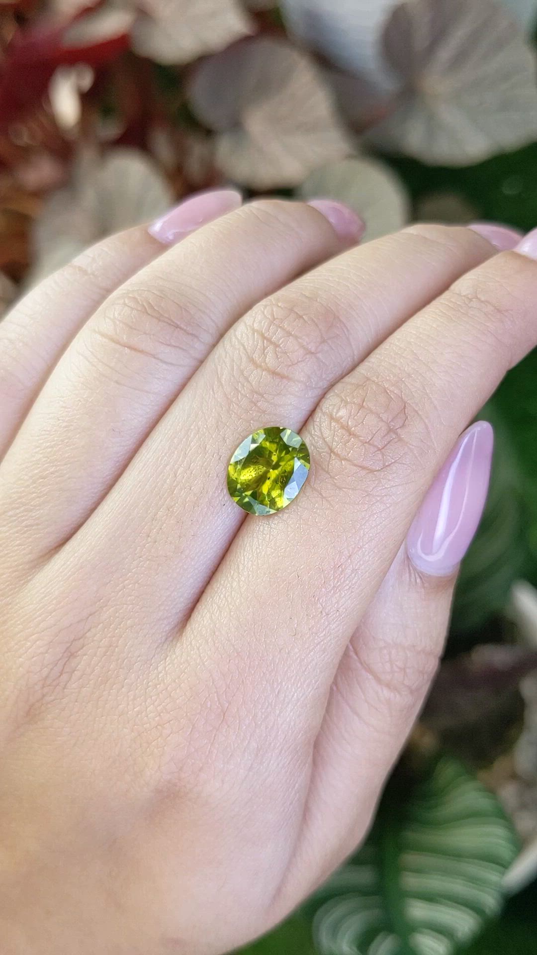 3.10 Ct. Yellowish Green Peridot from Pakistan Size Video