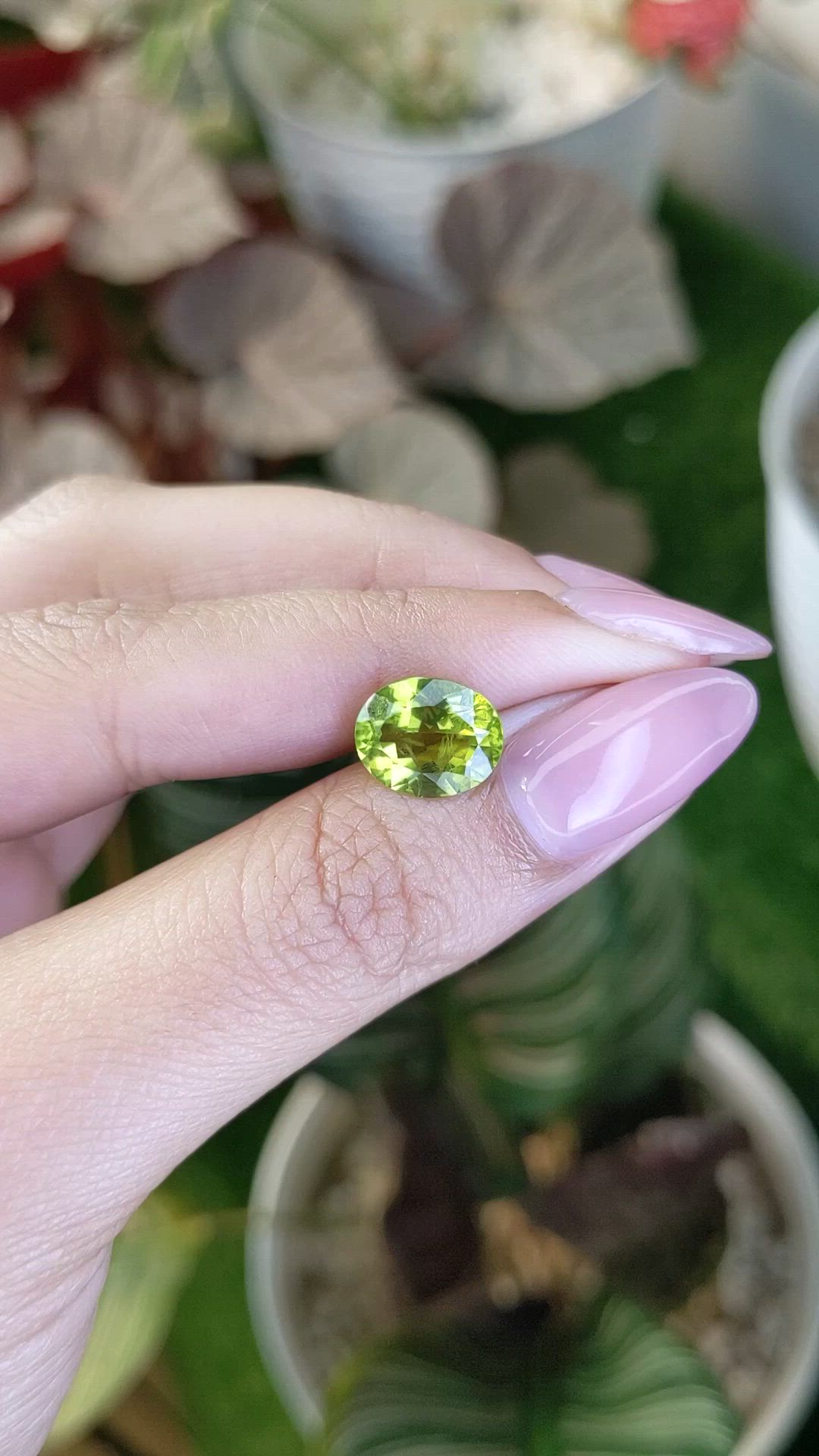3.41 Ct. Yellowish Green Peridot from Pakistan Size Video