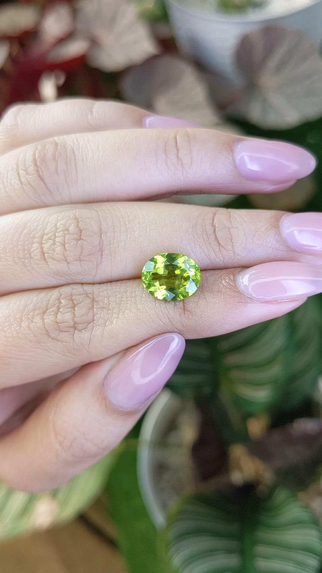 3.41 Ct. Yellowish Green Peridot from Pakistan Size Video