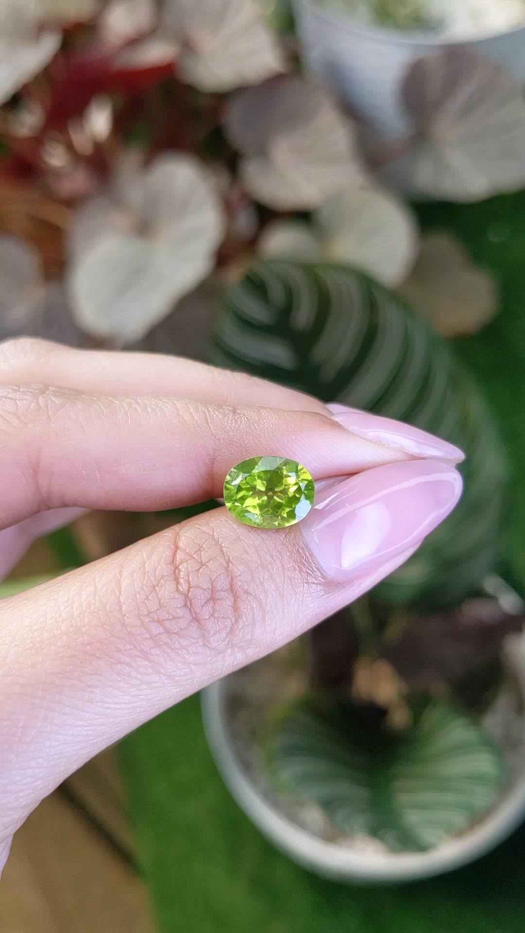 3.11 Ct. Yellowish Green Peridot from Pakistan Size Video