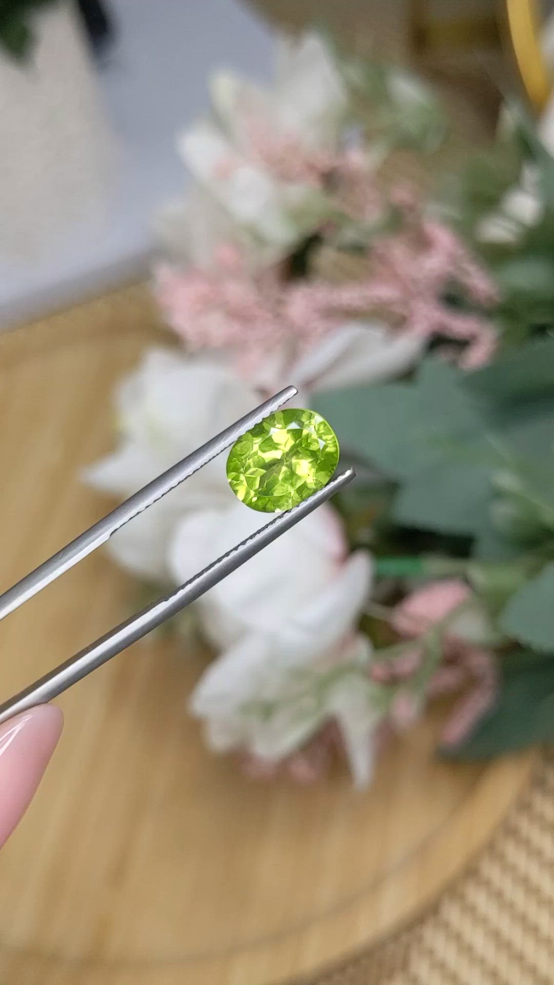 3.11 Ct. Yellowish Green Peridot from Pakistan Size Video