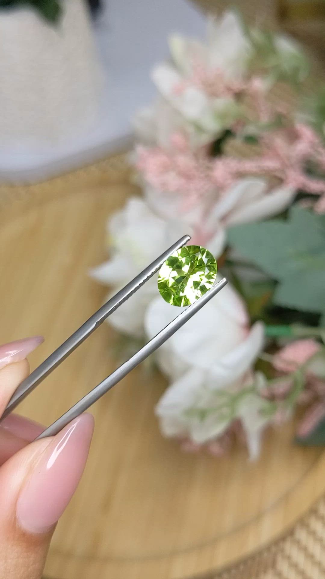 2.44 Ct. Yellowish Green Peridot from Pakistan Size Video