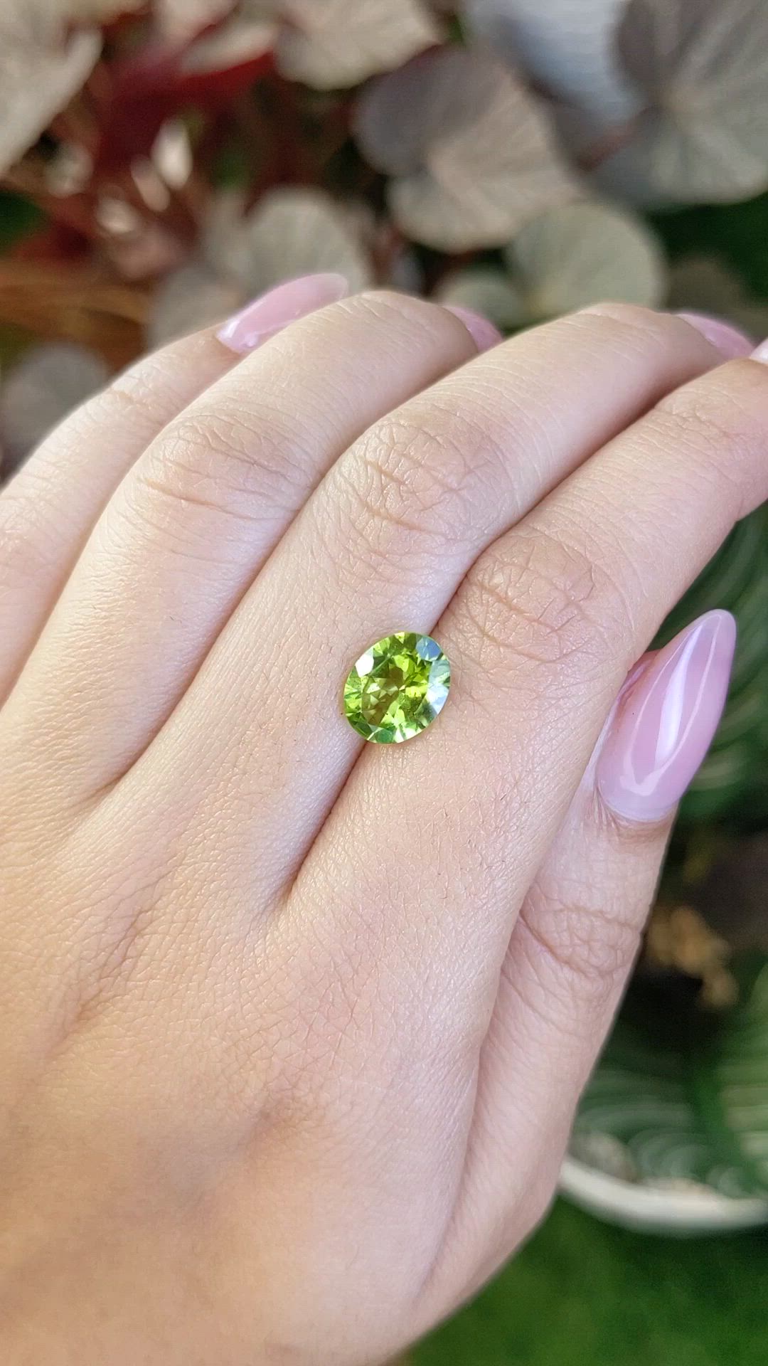 2.44 Ct. Yellowish Green Peridot from Pakistan Size Video