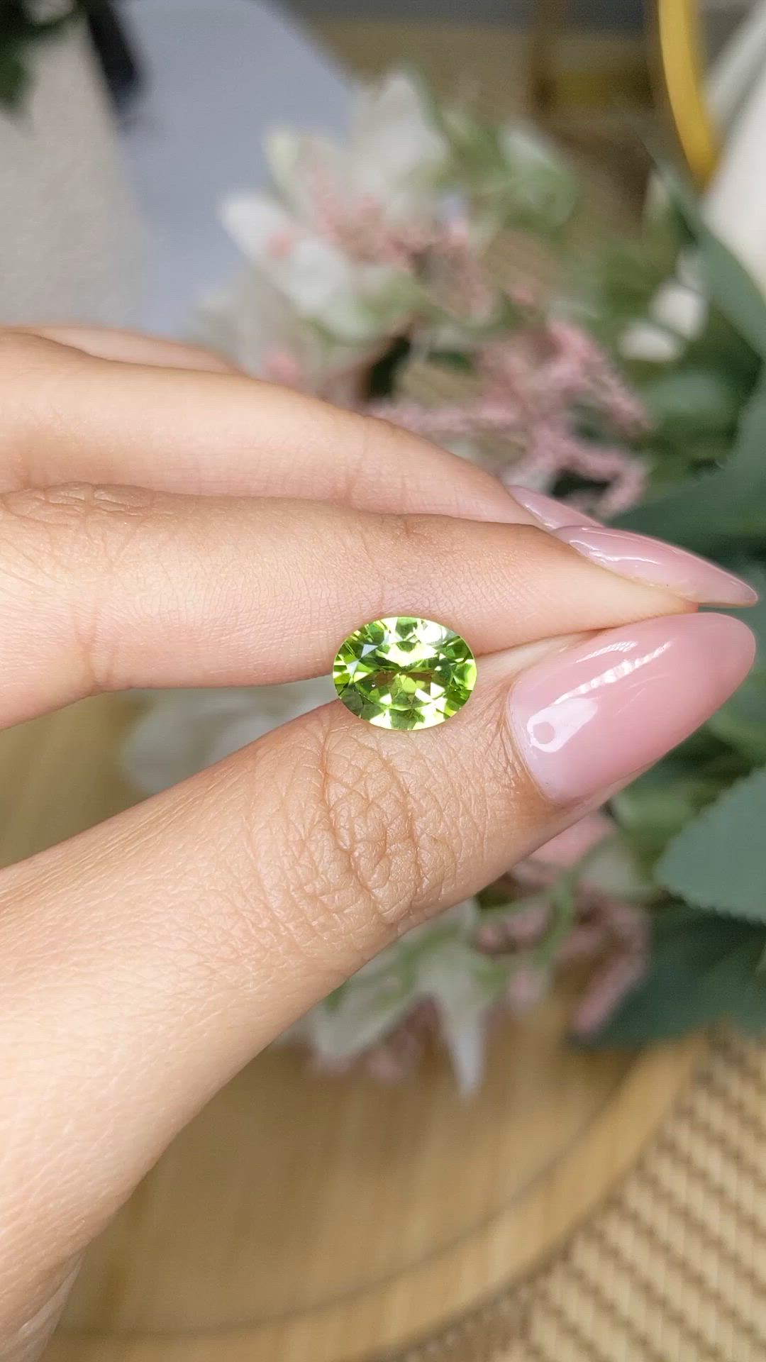 2.44 Ct. Yellowish Green Peridot from Pakistan Size Video