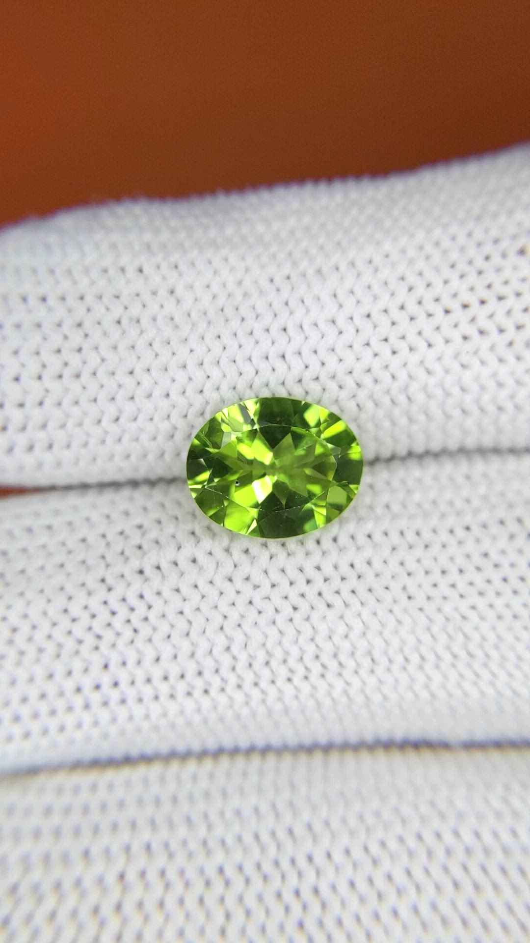 2.44 Ct. Yellowish Green Peridot from Pakistan Size Video